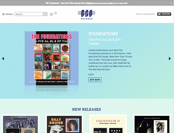 WordPress website for BGO Records