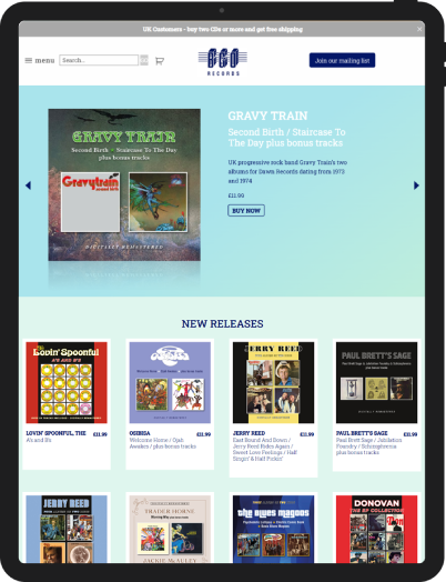 WordPress website for BGO Records