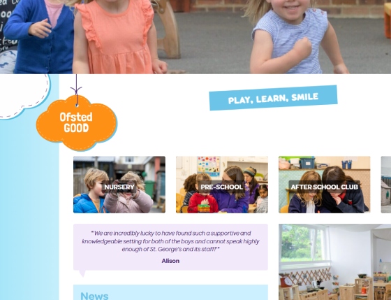 WordPress website for St Georges Childcare